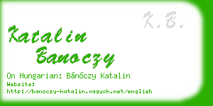 katalin banoczy business card